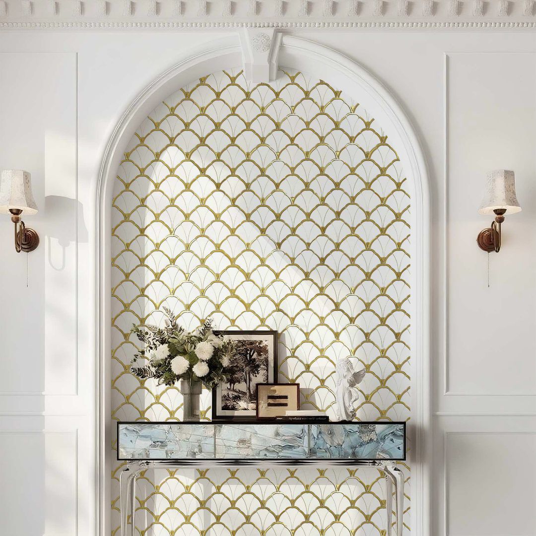 AMARANTE, ARCUS SHELL FAN, Mosaic - Asian