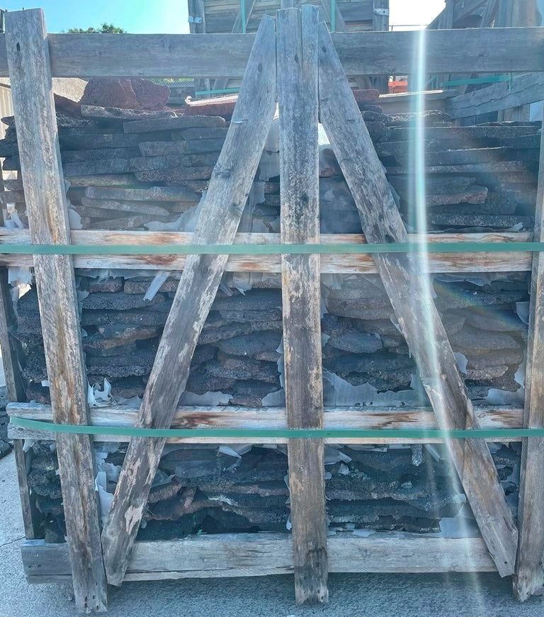 PUKA LAVA BLACK Basalt 3/4" Thick Saw Cut top & bottom Random Natural-Cleft Edge Wall Veneer