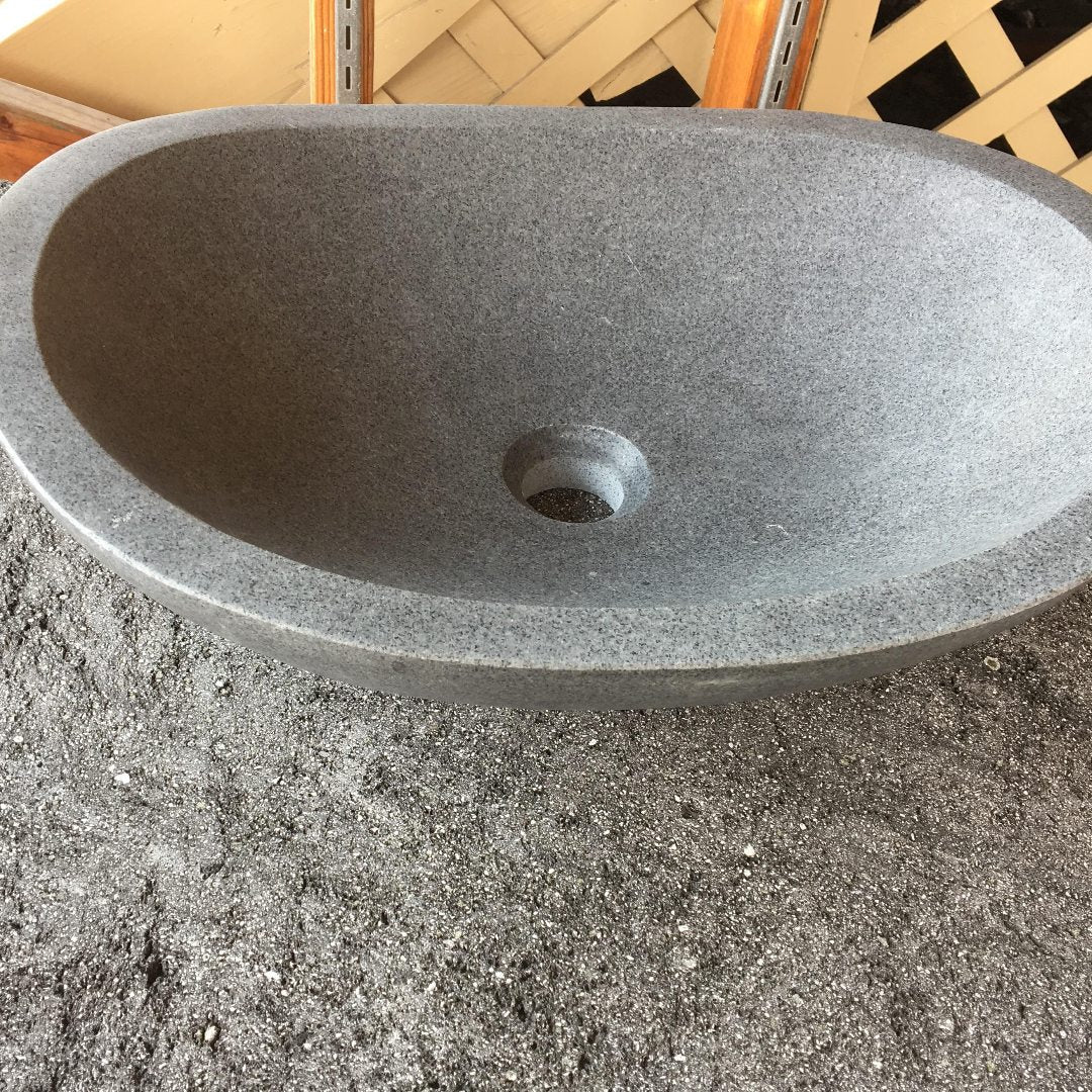 DARK GREY Granite Honed Vessel Sink