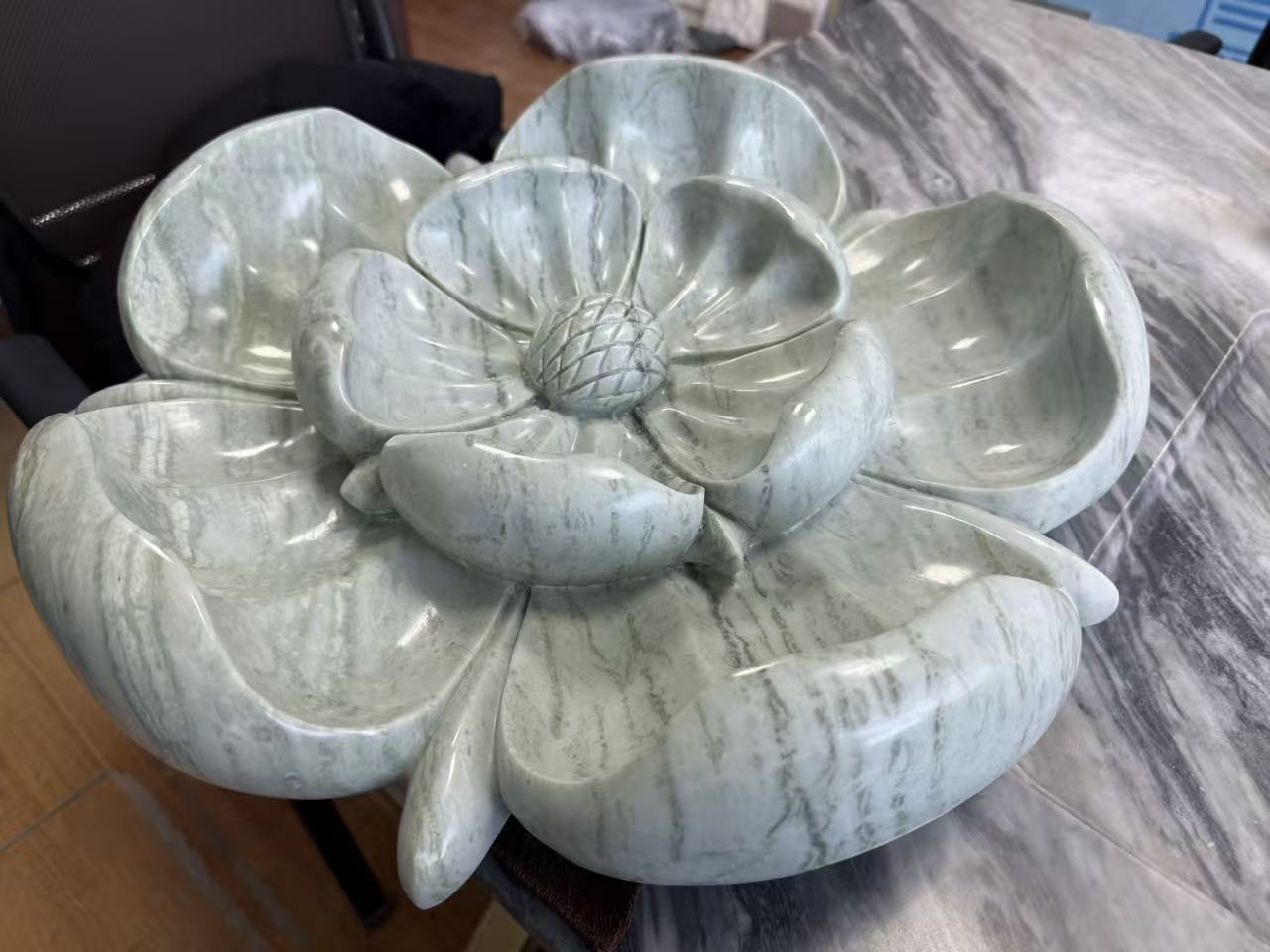 JADE FLOWER Marble Decor 3D