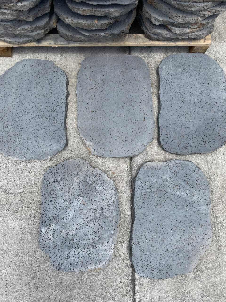 PUKA LAVA GREY - OVAL, Basalt Brushed - 24" x 16" x 1.5" Paver & Flagstone