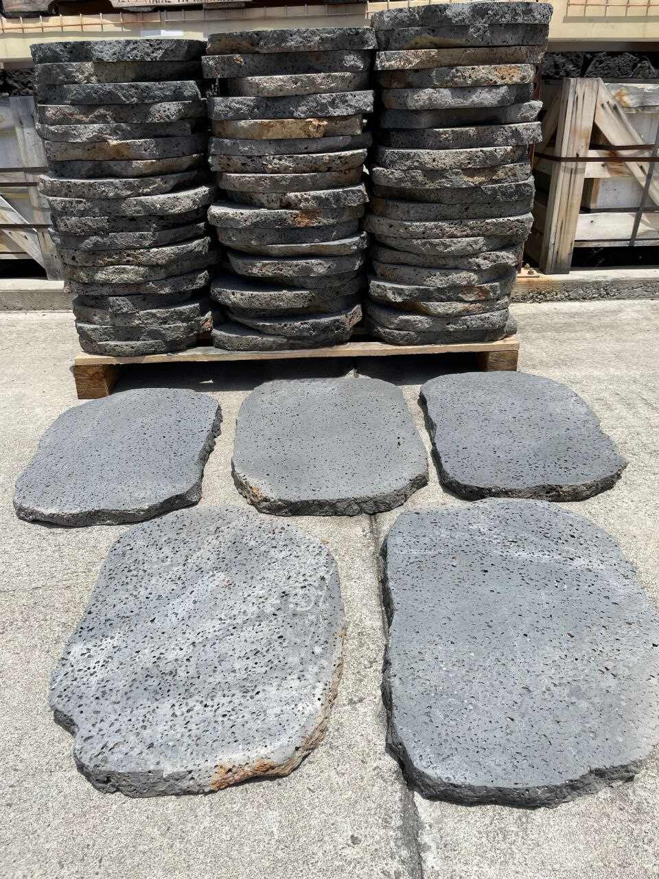 PUKA LAVA GREY - OVAL, Basalt Brushed - 24" x 16" x 1.5" Paver & Flagstone