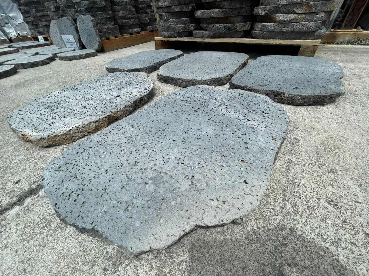 PUKA LAVA GREY - OVAL, Basalt Brushed - 24" x 16" x 1.5" Paver & Flagstone