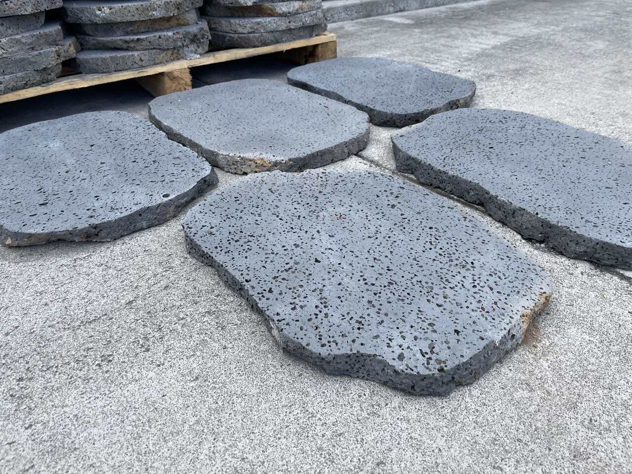 PUKA LAVA GREY - OVAL, Basalt Brushed - 24" x 16" x 1.5" Paver & Flagstone