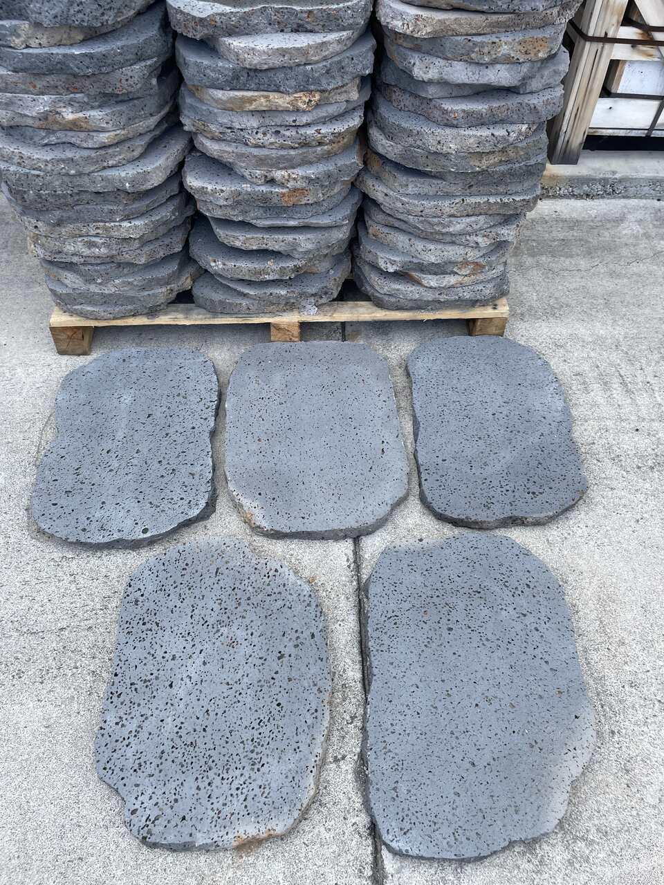 PUKA LAVA GREY - OVAL, Basalt Brushed - 24" x 16" x 1.5" Paver & Flagstone