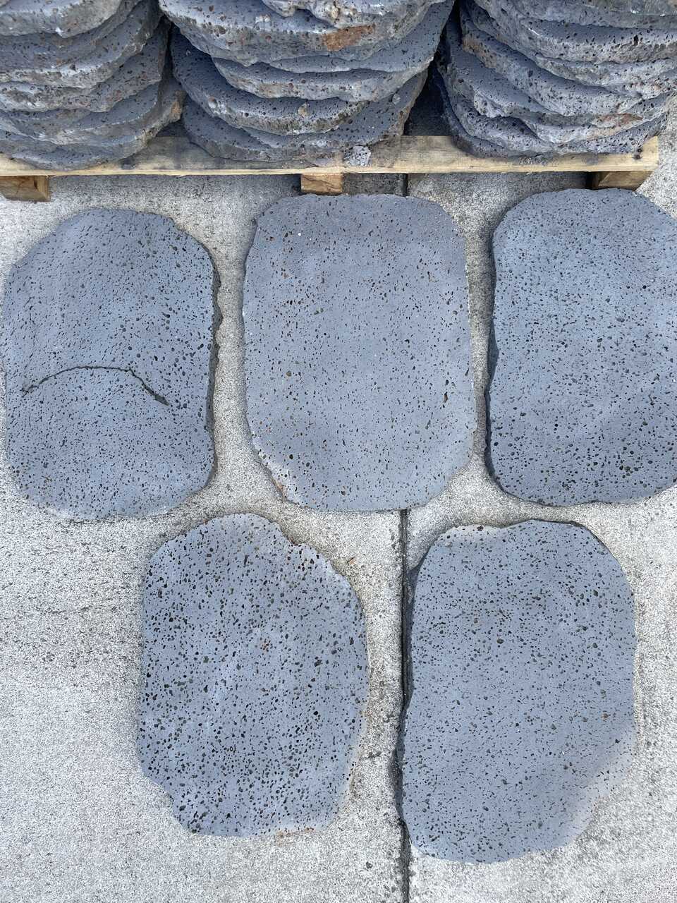 PUKA LAVA GREY - OVAL, Basalt Brushed - 24" x 16" x 1.5" Paver & Flagstone