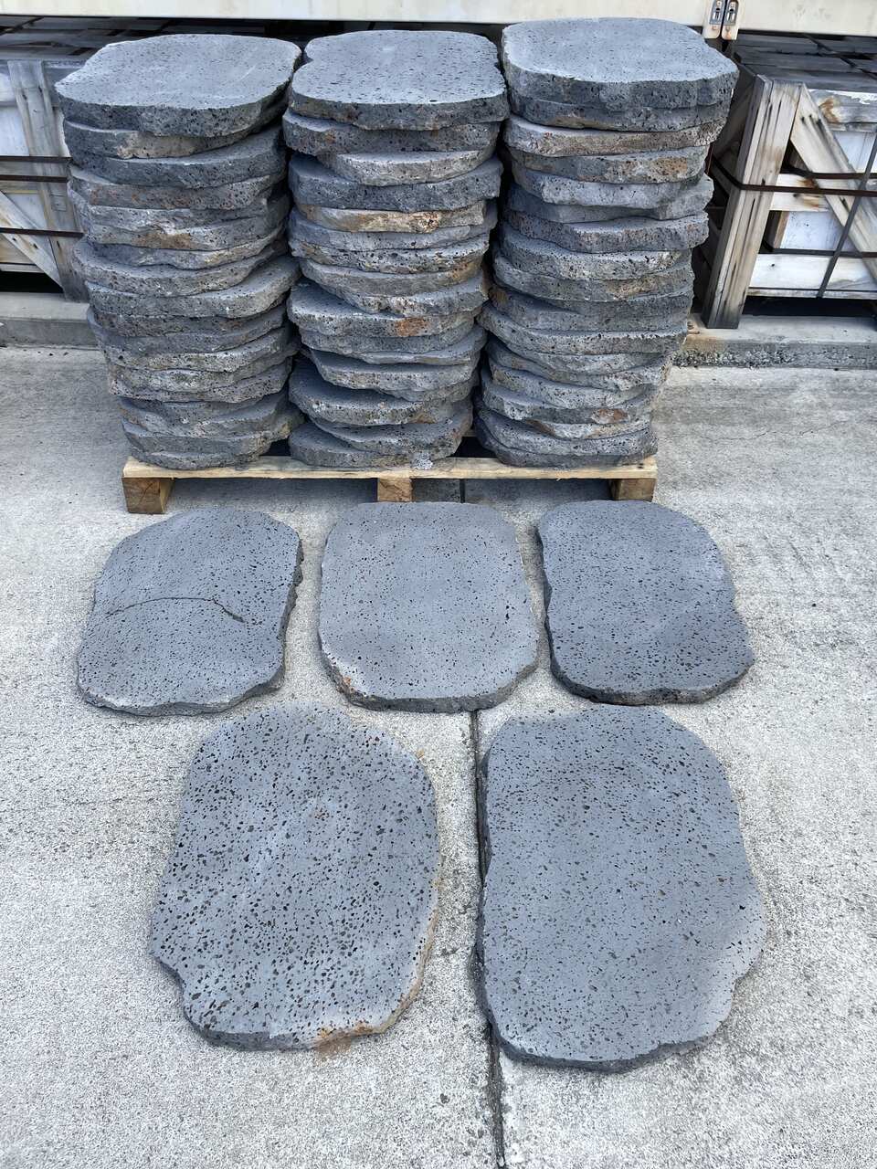 PUKA LAVA GREY - OVAL, Basalt Brushed - 24" x 16" x 1.5" Paver & Flagstone