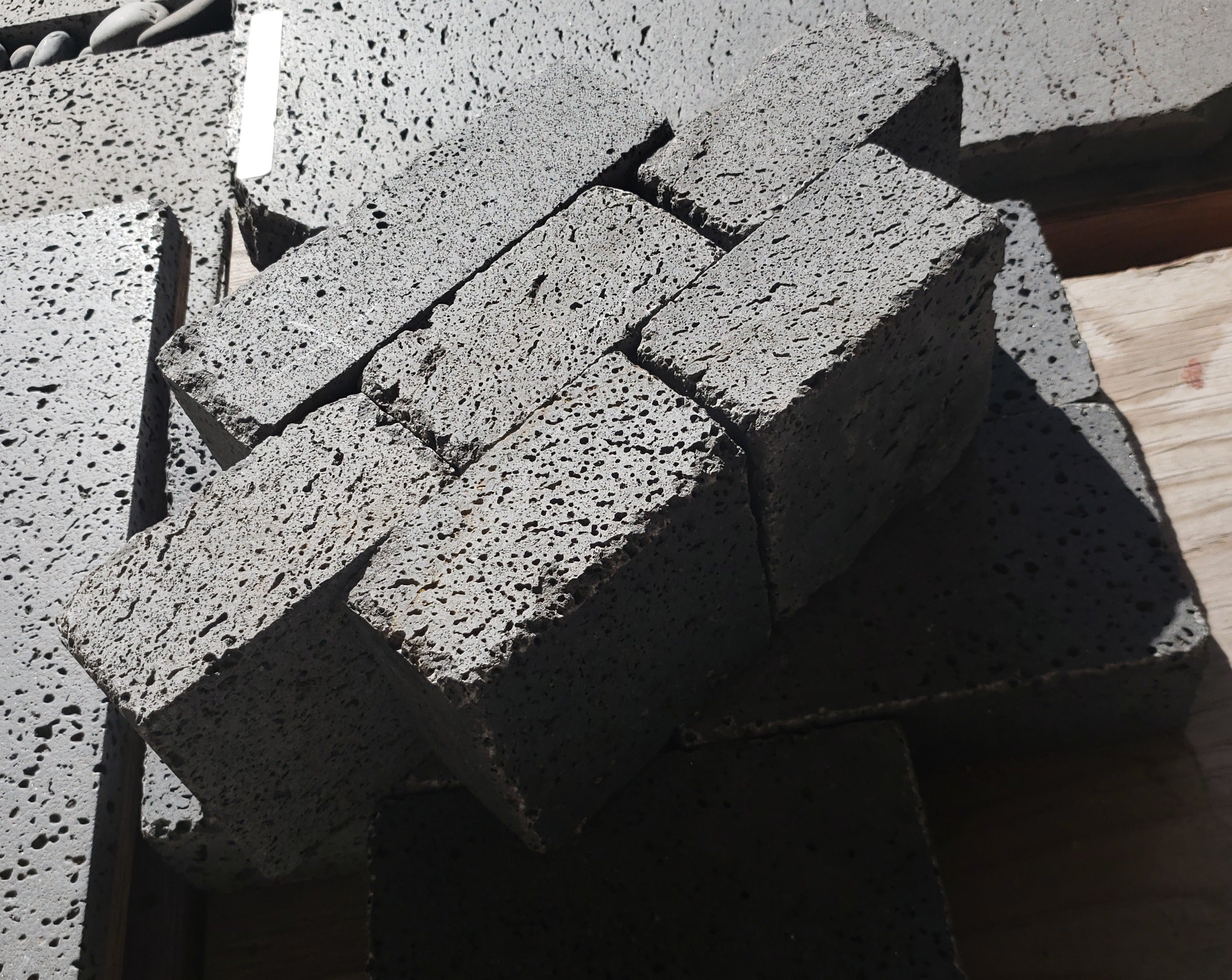 PUKA LAVA GREY - COBBLES, Basalt Brushed - 4" x 4" x 1.5" Paver & Flagstone