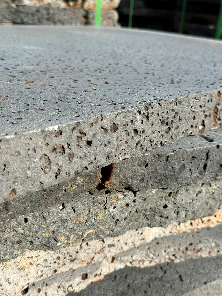 PUKA LAVA GREY - RECTANGLE RANDOM, Basalt Brushed - 30" & up x 24" x 1.5" thick Paver