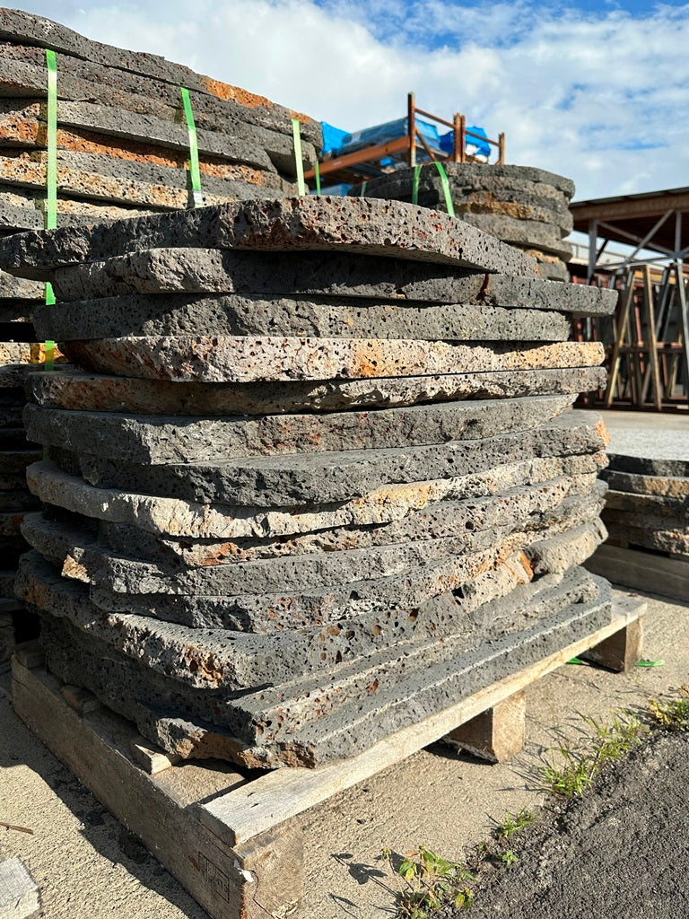 PUKA LAVA GREY - RECTANGLE RANDOM, Basalt Brushed - 30" & up x 24" x 1.5" thick Paver