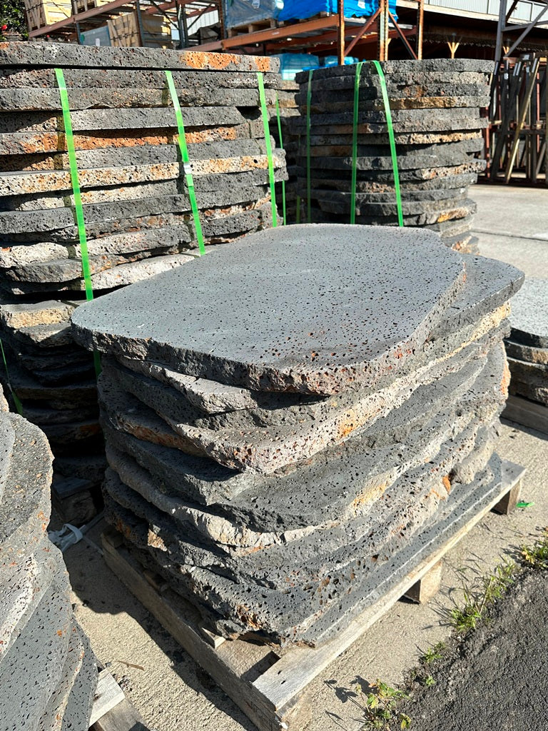 PUKA LAVA GREY - RECTANGLE RANDOM, Basalt Brushed - 30" & up x 24" x 1.5" thick Paver