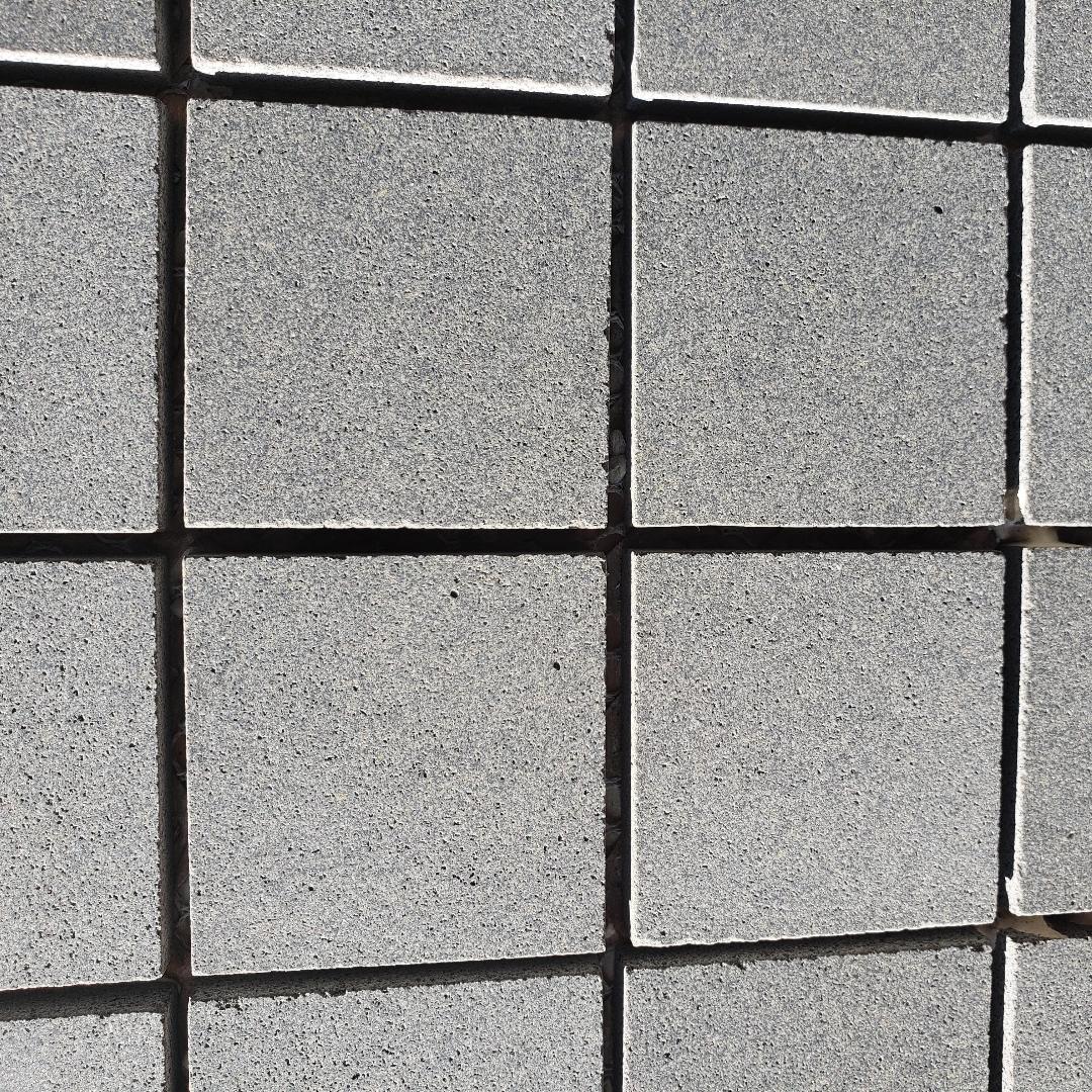 SOLID LAVA GREY Classic Squares 2"x2" on mesh 12"x12" Honed Mosaic - Havai'iano