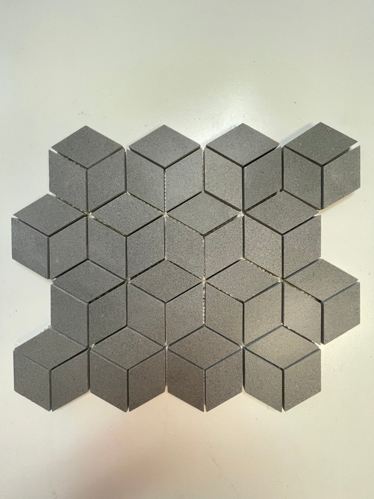 SOLID LAVA GREY 3D Box Brushed Mosaic