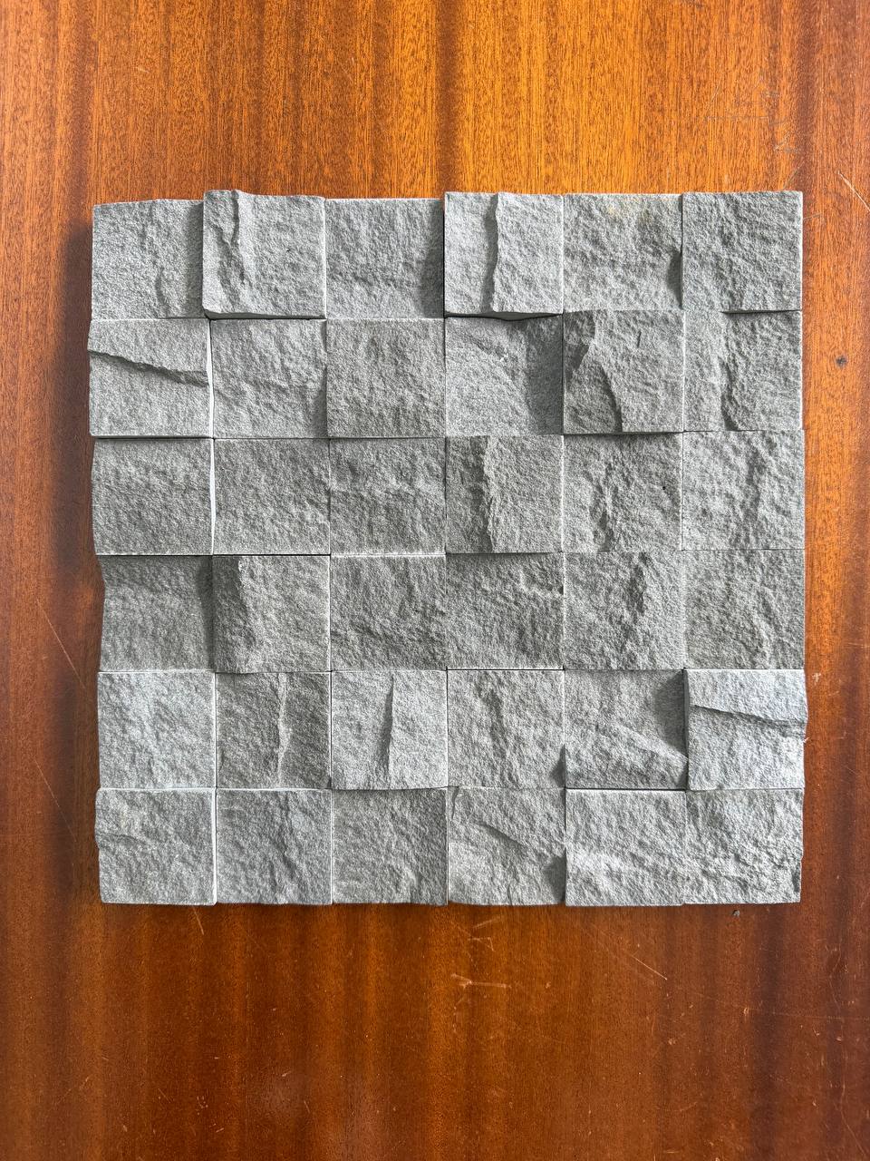 SOLID LAVA GREY Classic Squares 2"x2" Split Face Cladding