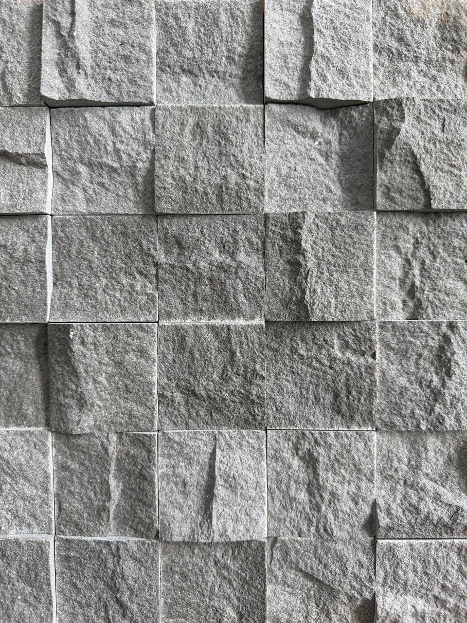 SOLID LAVA GREY Classic Squares 2"x2" Split Face Cladding