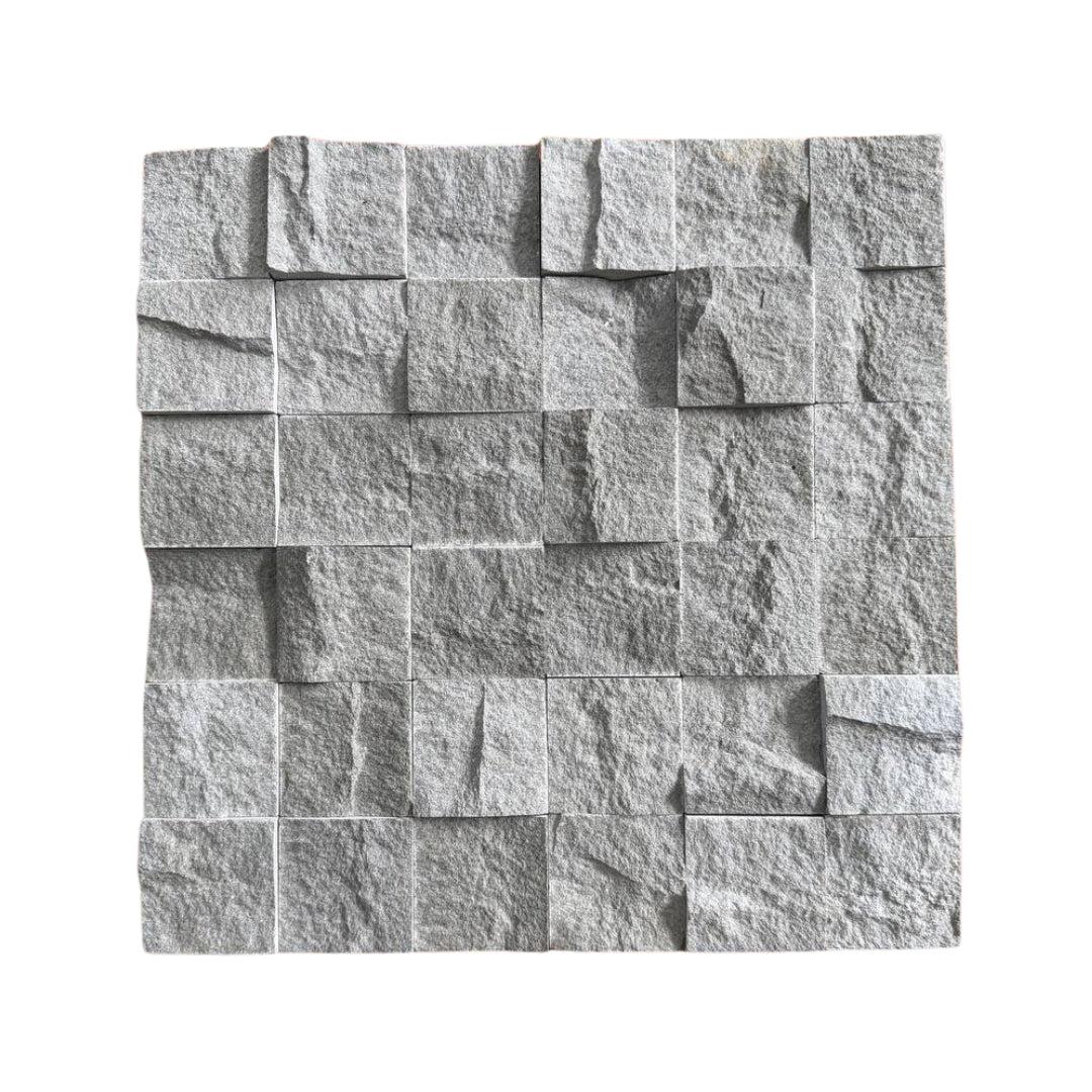 SOLID LAVA GREY Classic Squares 2"x2" Split Face Cladding