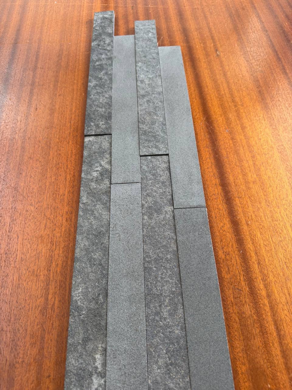 SOLID LAVA GREY Strip Brushed & Flamed/Brushed Mix Ledger Wall Veneer