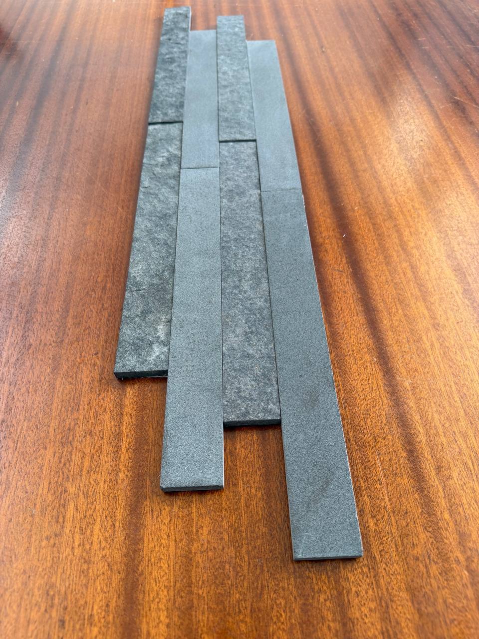 SOLID LAVA GREY Strip Brushed & Flamed/Brushed Mix Ledger Wall Veneer