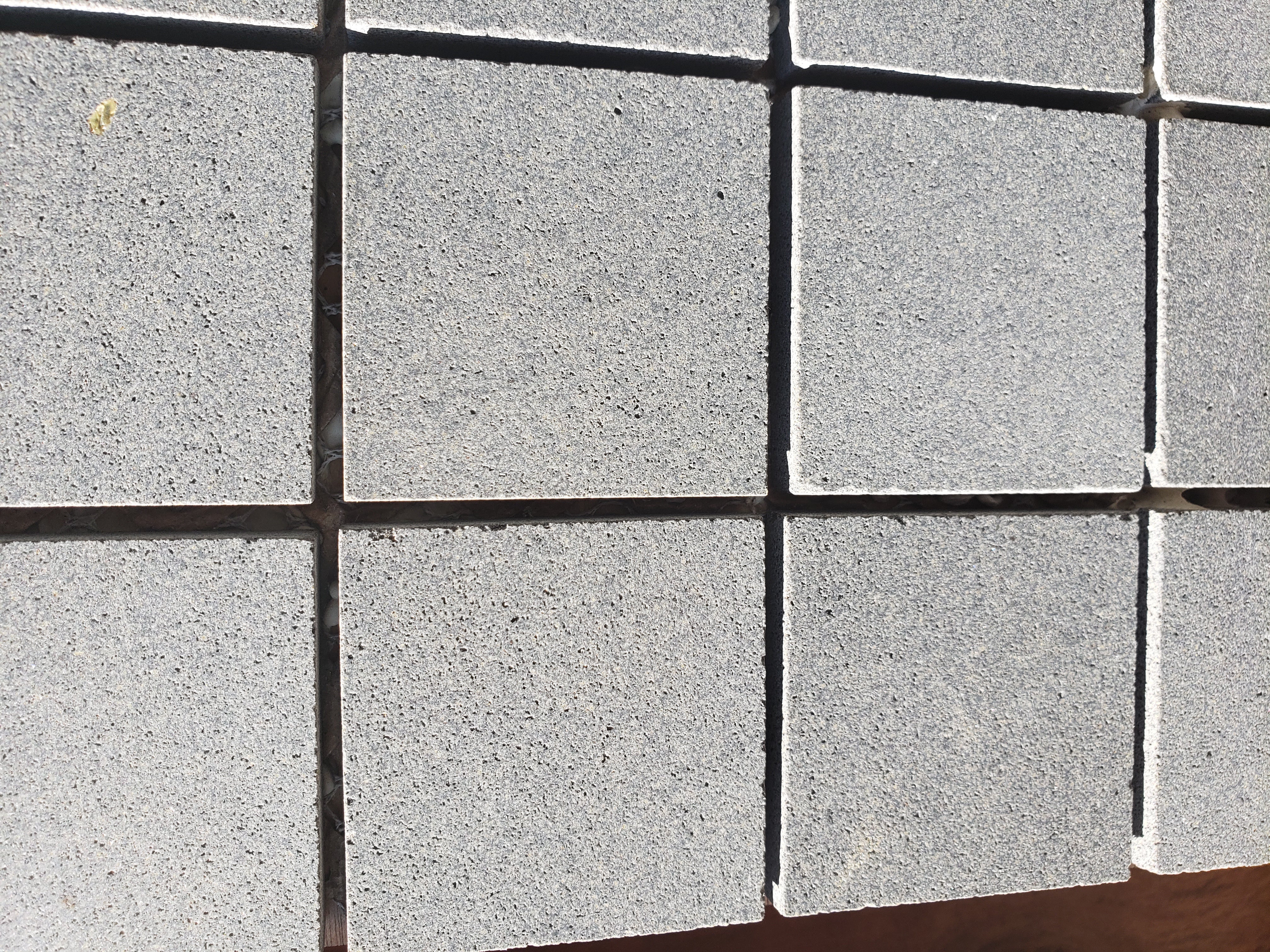 SOLID LAVA GREY Classic Squares 2"x2" on mesh 12"x12" Honed Mosaic - Havai'iano