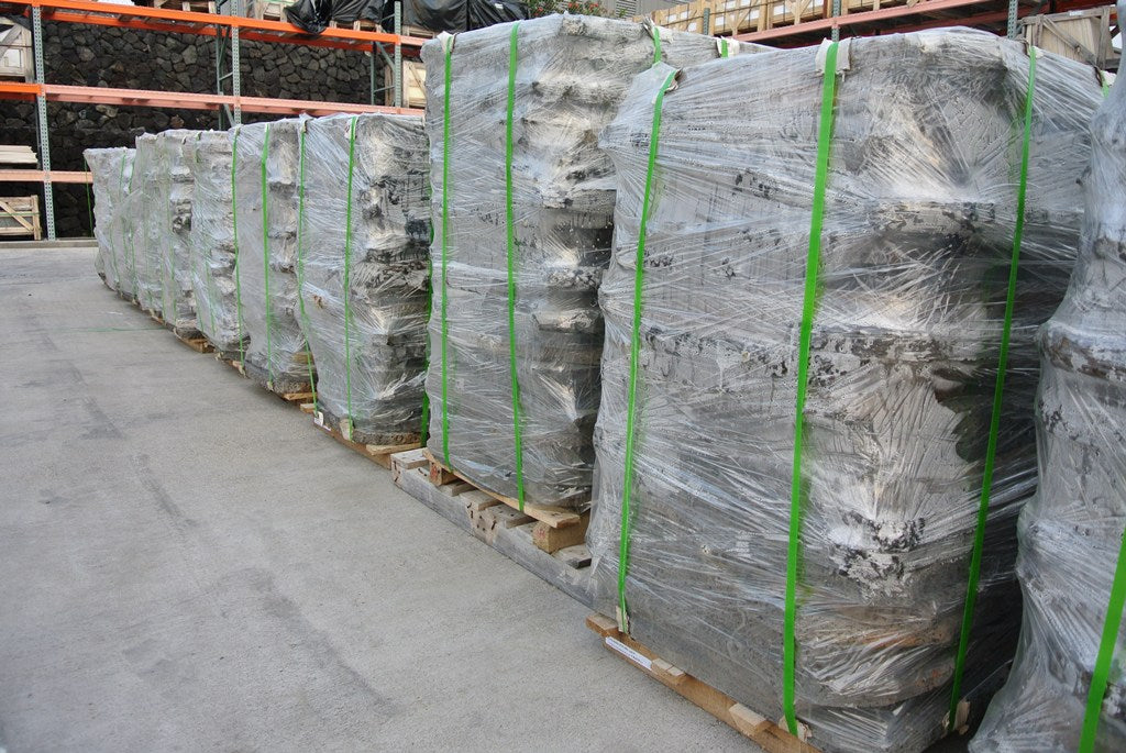 PUKA LAVA GREY - SQUARE RANDOM, Basalt Brushed - 24" diameter x 1.5" thick Paver