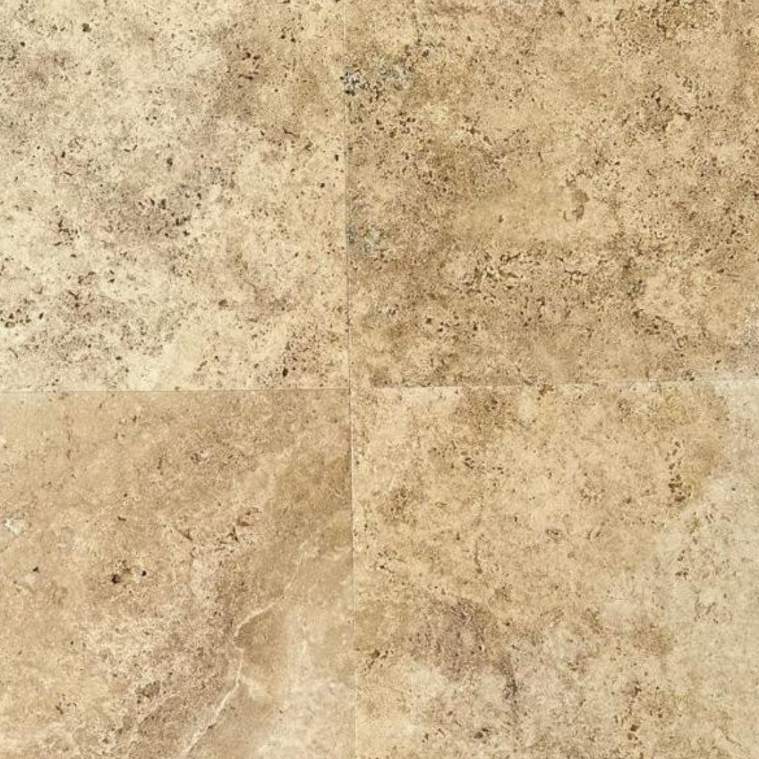 DARK WALNUT Travertine Brushed-Unfilled Tile
