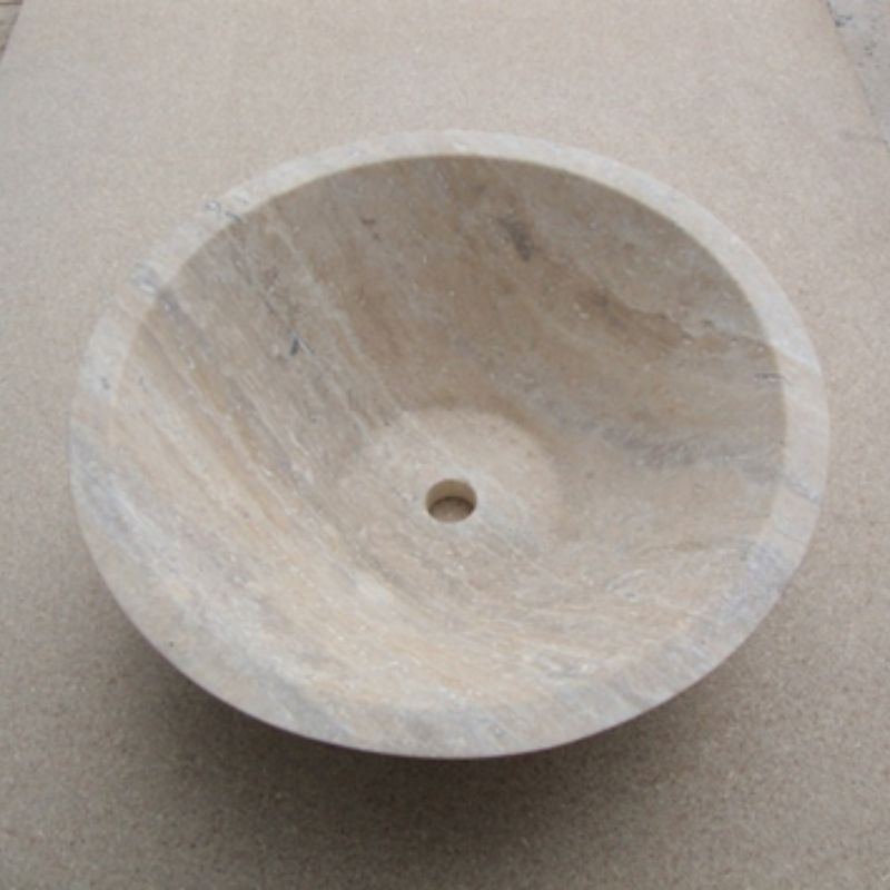 BEIGE Vessel narrow Base Honed-filled Sink