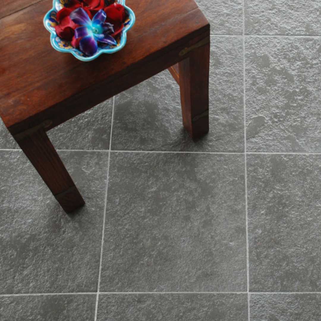 LIME GREY Limestone Velvet Tile