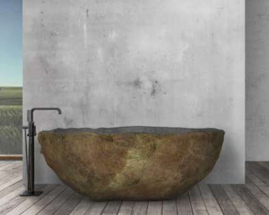 MOSSWOOD River Stone Honed/Filled interior & Natural exterior Bathtub