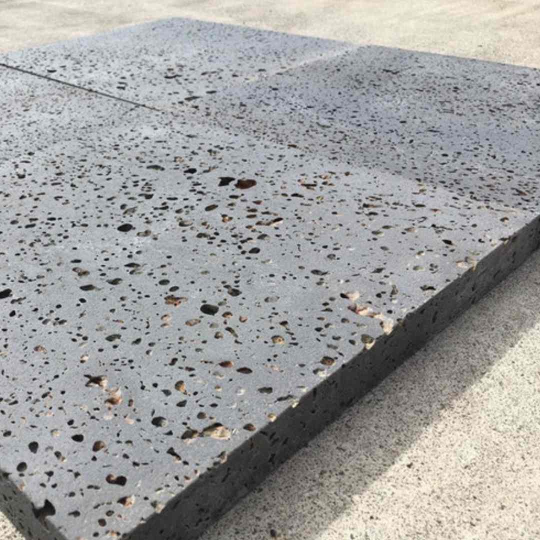 Puka Lava Grey Basalt Paver Hawaii Stone Imports