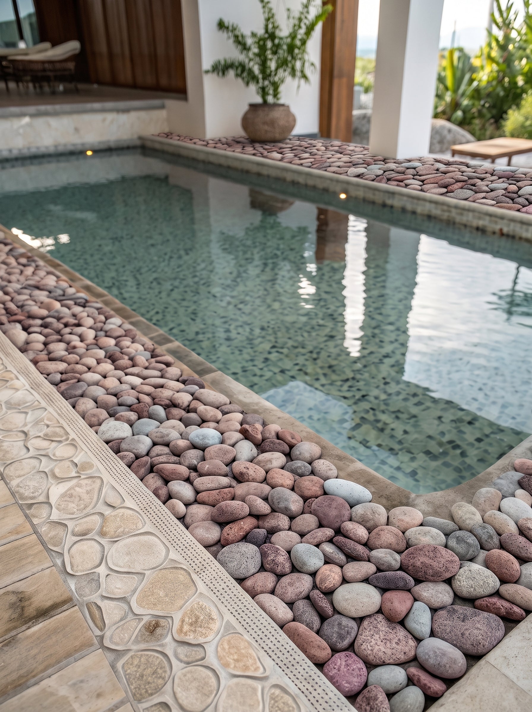 RED LAVA Polished Tumbled Garden Pebbles