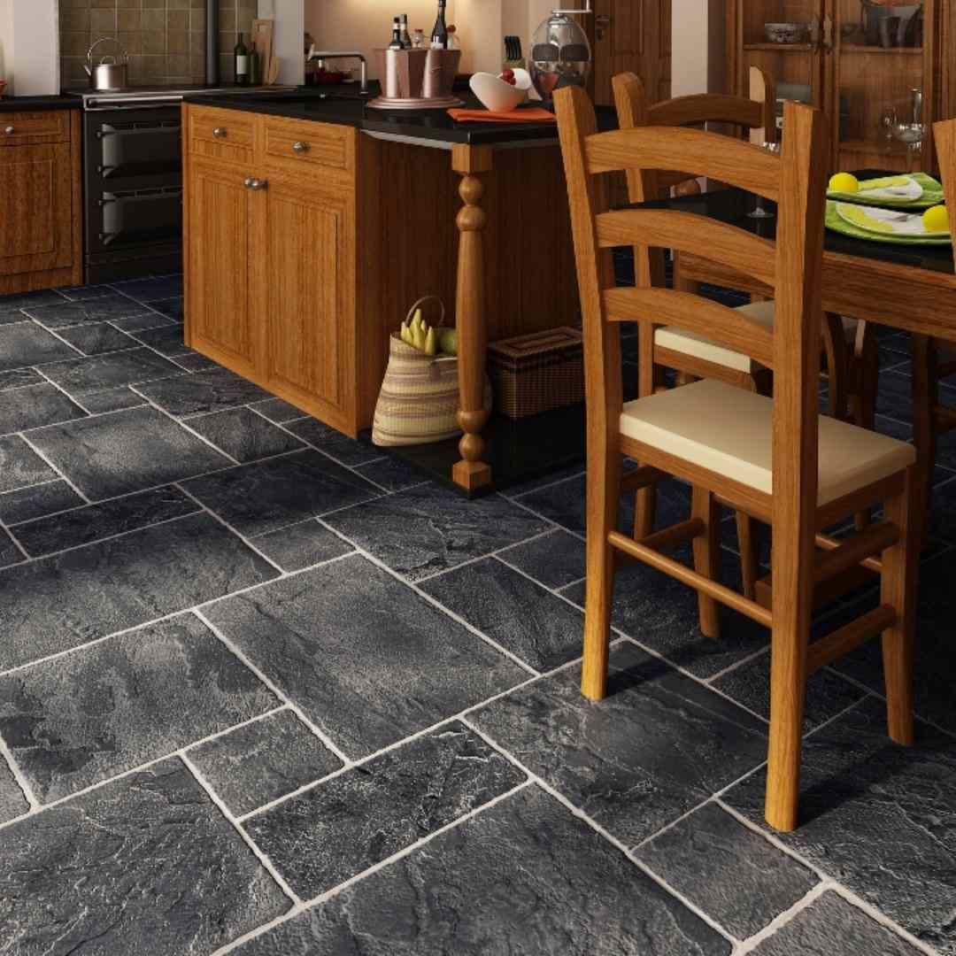 SILVER GREY Quartzite Antiqued Tile