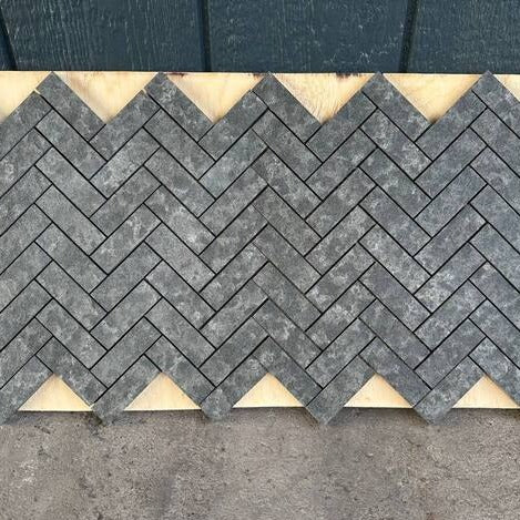 Solid Lava Grey Basalt Mosaic Hawaii Stone Imports