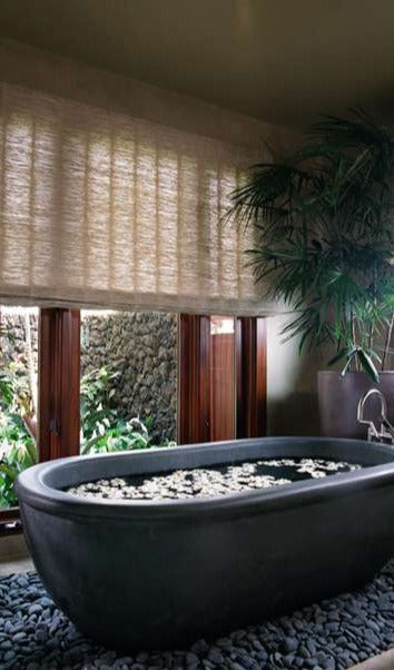 MAUNA KEA Basalt Honed/Filled Oval Bathtub