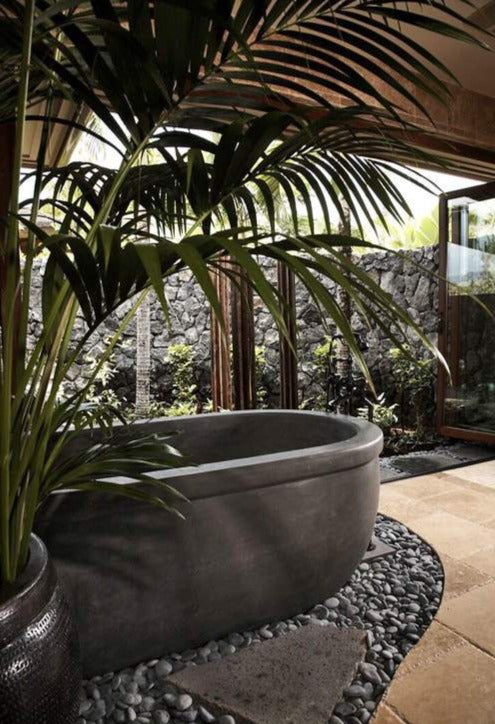 MAUNA KEA Basalt Honed/Filled Oval Bathtub