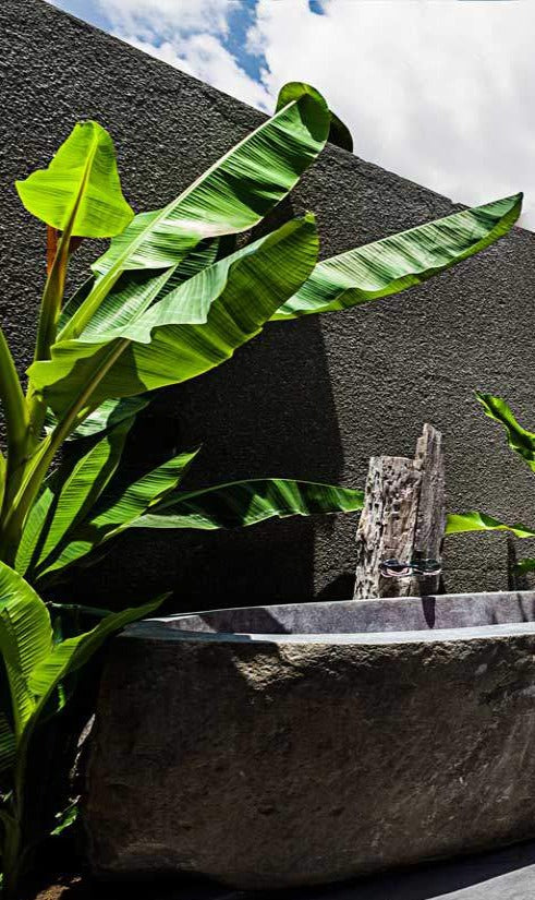 GREY GRANITE Natural hand carved made Bathtub