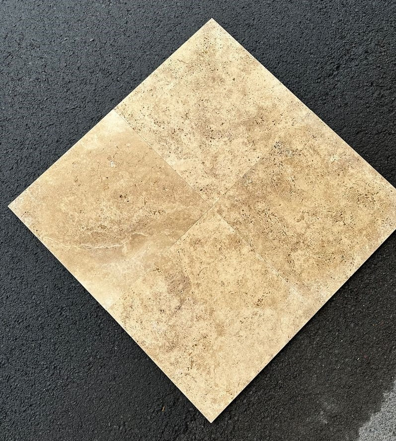Dark Walnut Travertine Tile Hawaii Stone Imports