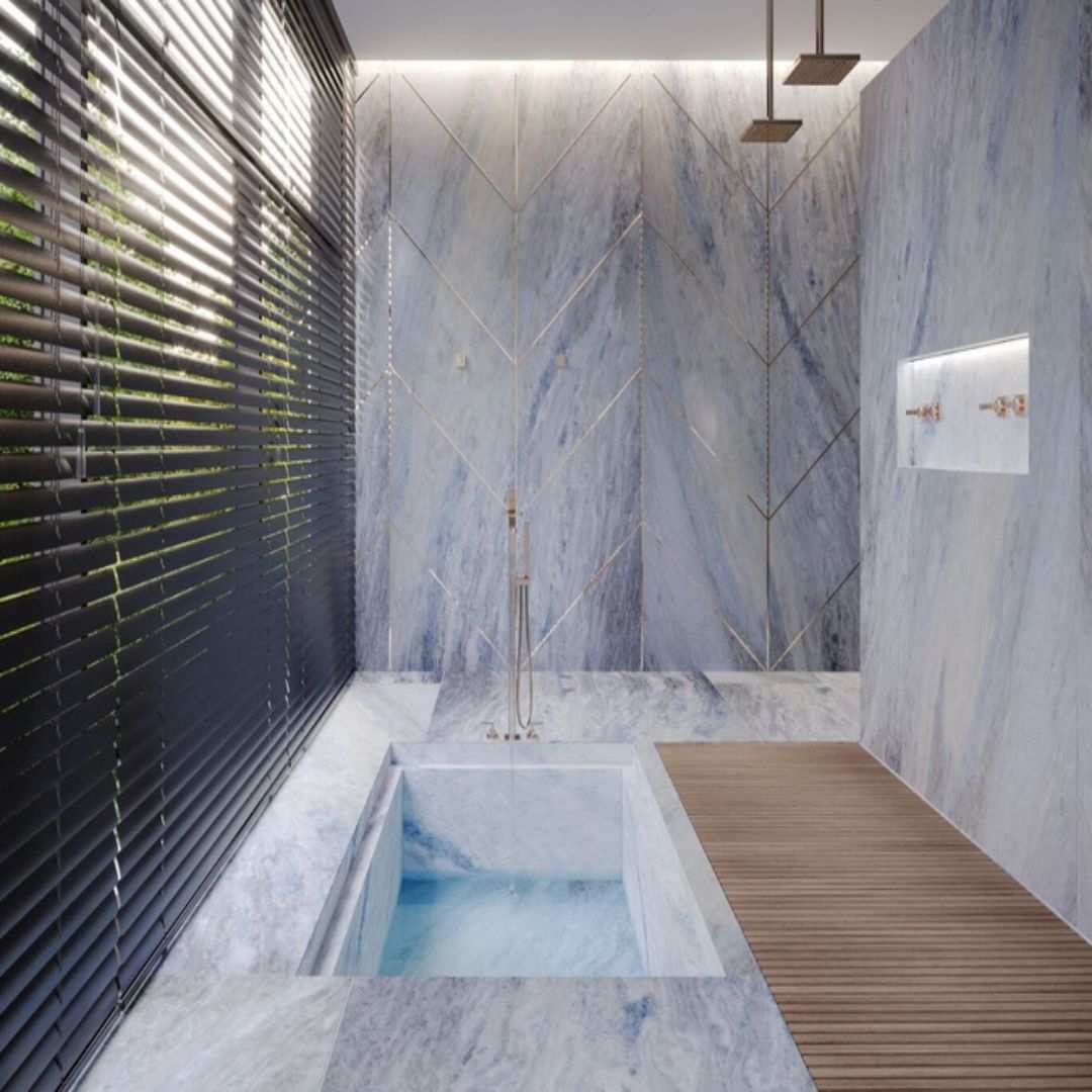 Blue Shadow Marble Slab Hawaii Stone Imports