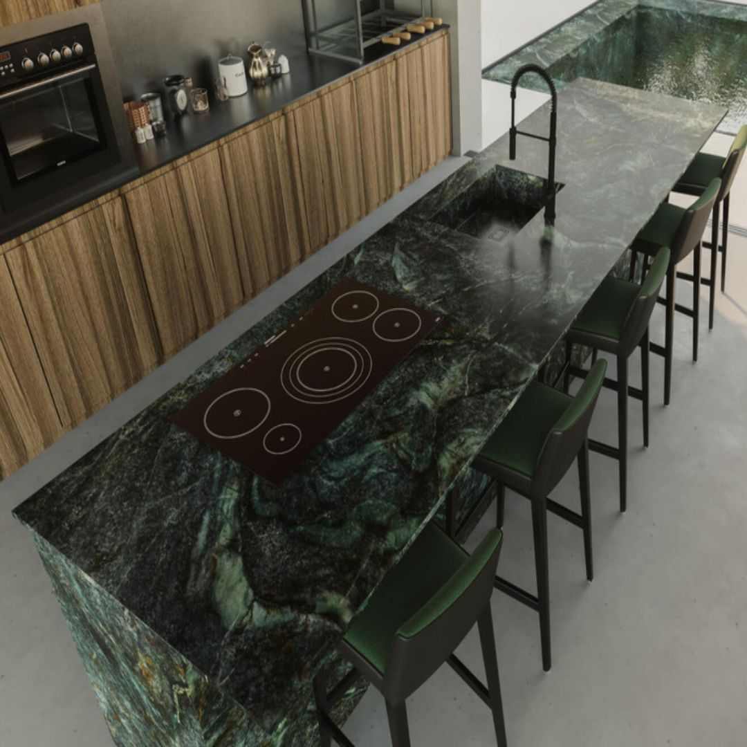 Paradise Blue Quartzite Slab Hawaii Stone Imports