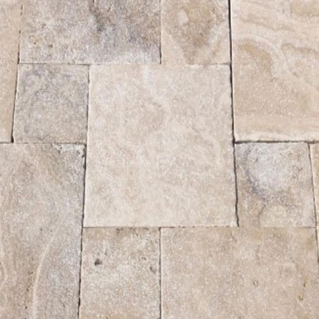 Lilac Ivory Travertine Paver Hawaii Stone Imports