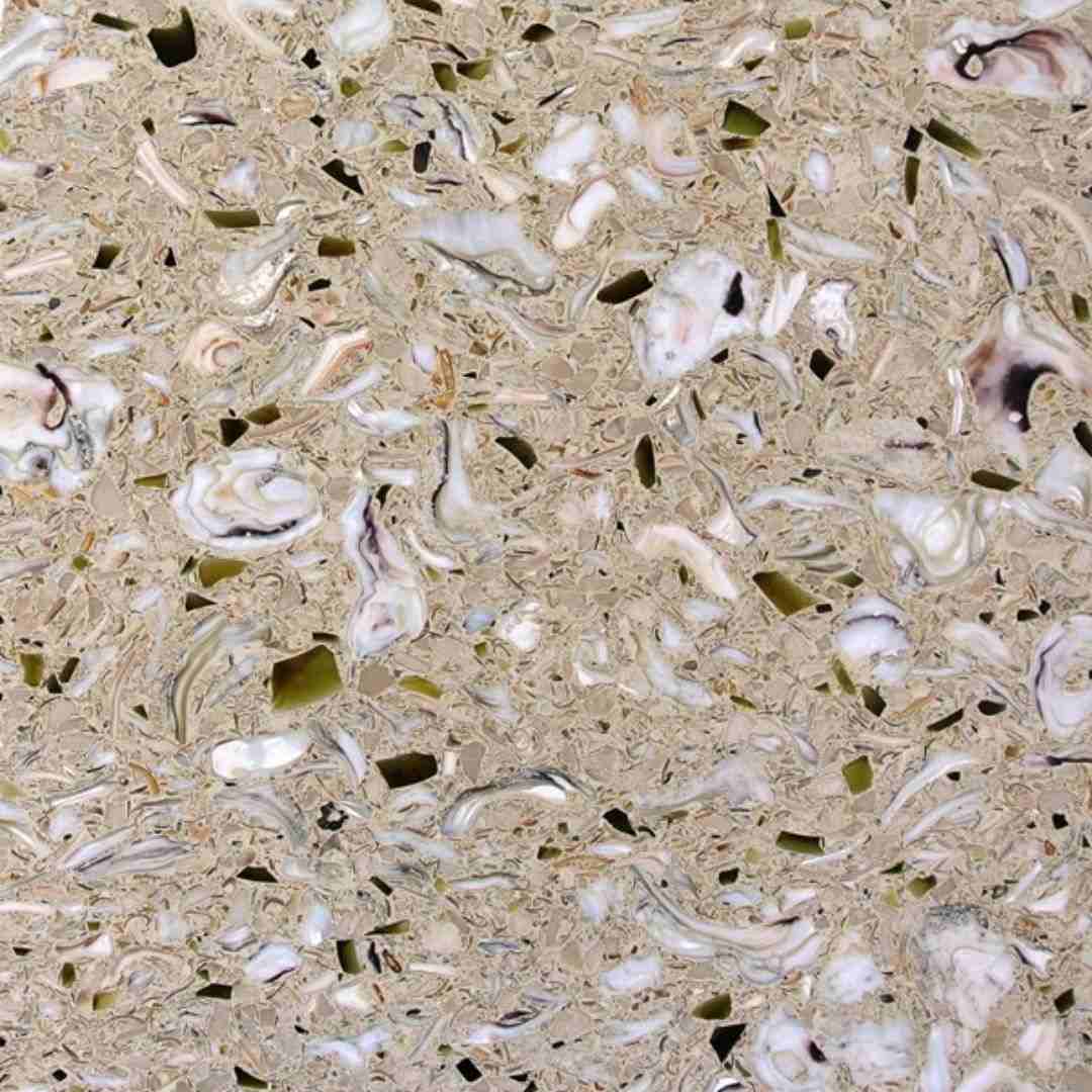 Avocado Glacier Eco Quartz Slab Hawaii Stone Imports
