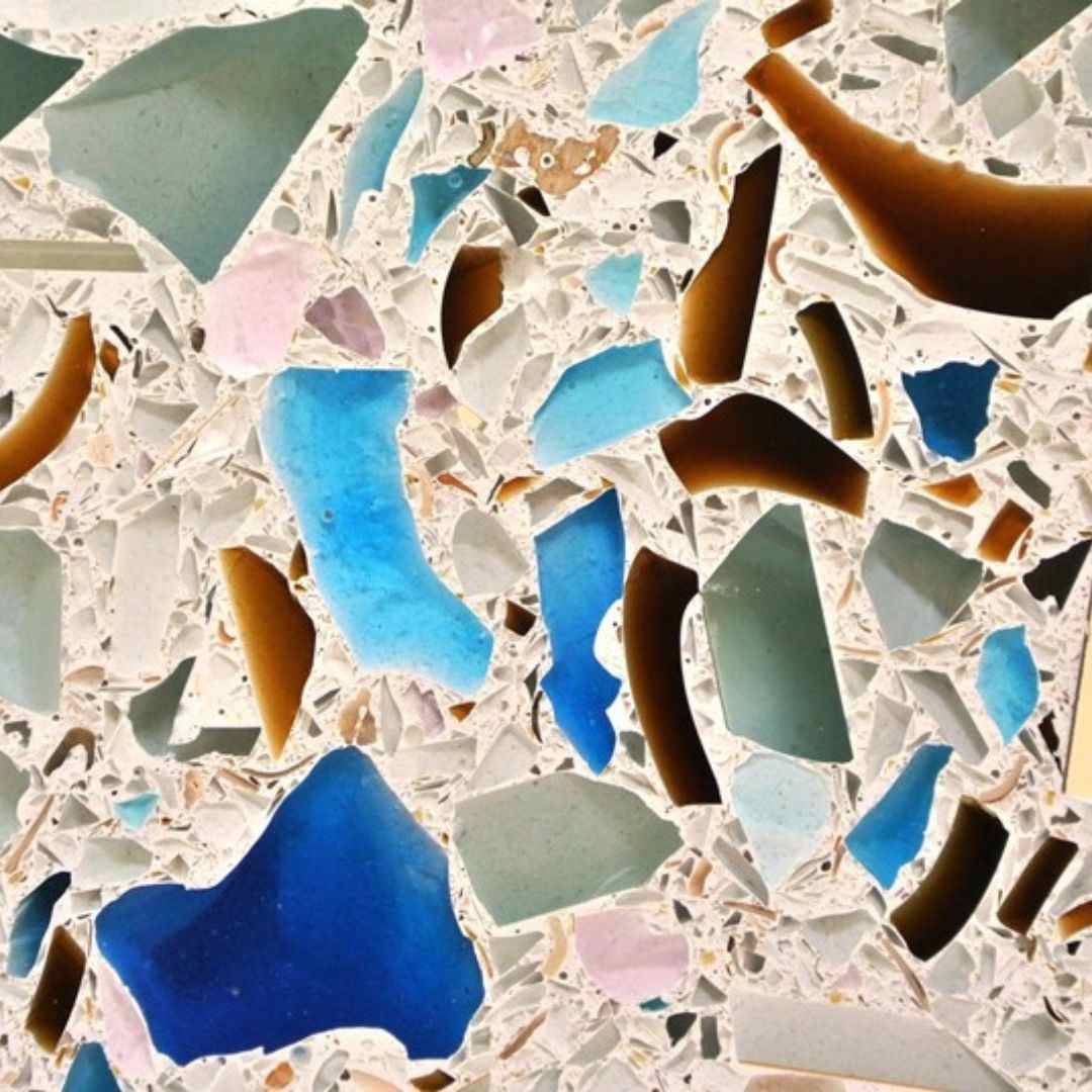 Blue Lagoon Eco Quartz Slab Hawaii Stone Imports