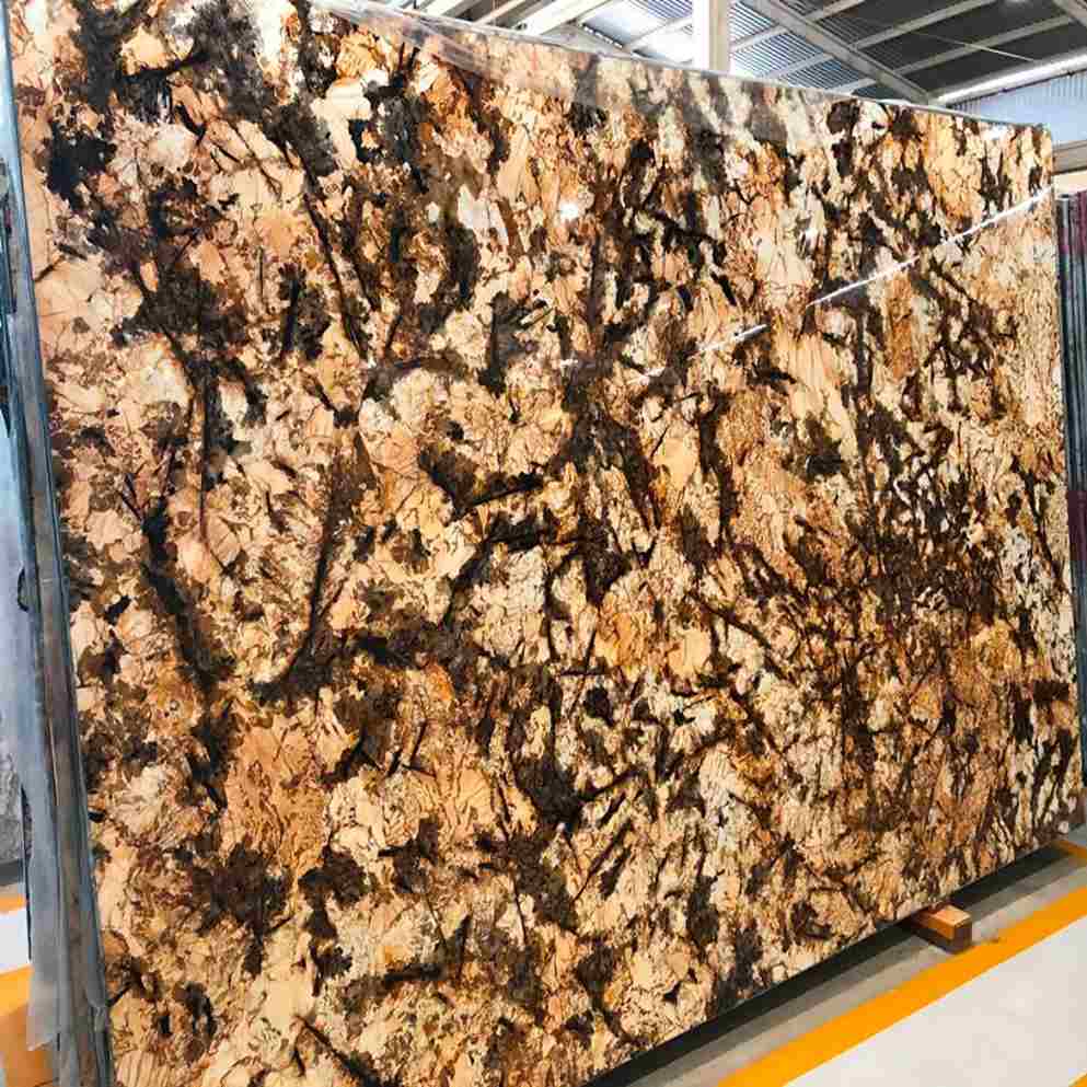 Sun Flower Granite Slab Hawaii Stone Imports