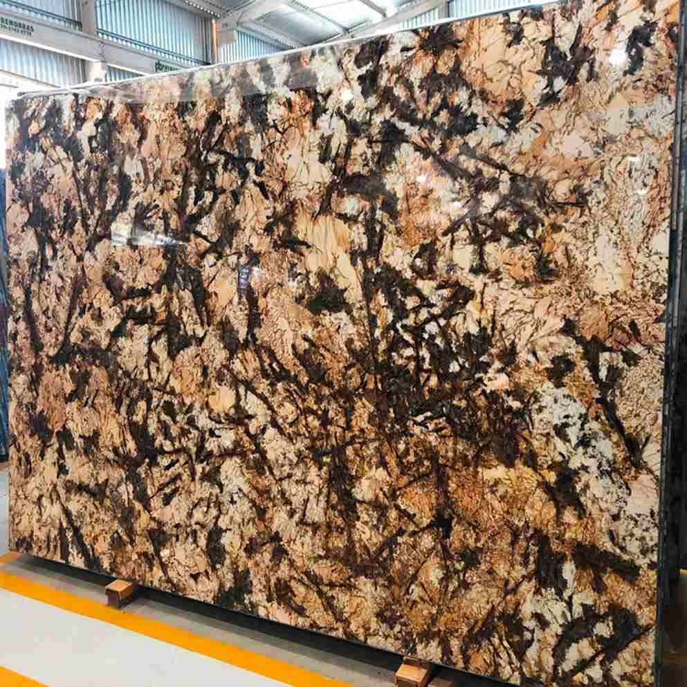 Sun Flower Granite Slab Hawaii Stone Imports