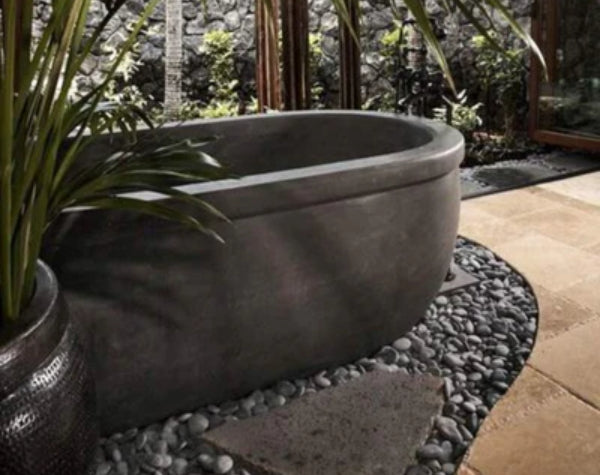 MAUNA KEA Basalt Honed/Filled Oval Bathtub