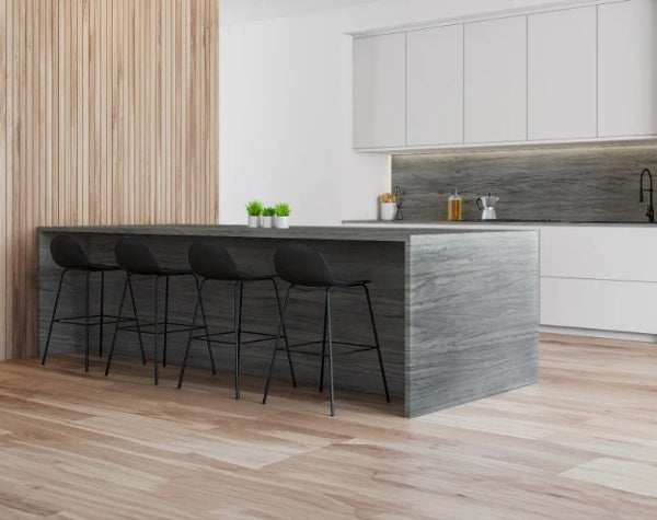 Brillant Grey Quartzite Slab Hawaii Stone Imports