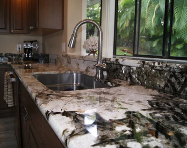 Black Crystal Granite Slab Hawaii Stone Imports