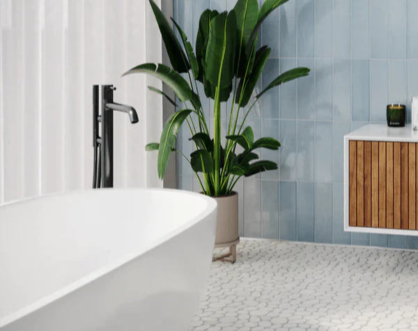 Crystal White Marble Spindrift Mosaic Hawaii Stone Imports