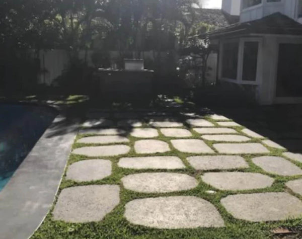 Puka Lava Grey Basalt Rectangle Random Edge Paver Flagstone Hawaii Stone Imports