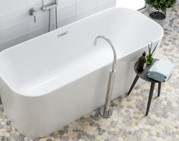 Sterling Grey & Quartz JG Cobbles Mosaic Hawaii Stone Imports