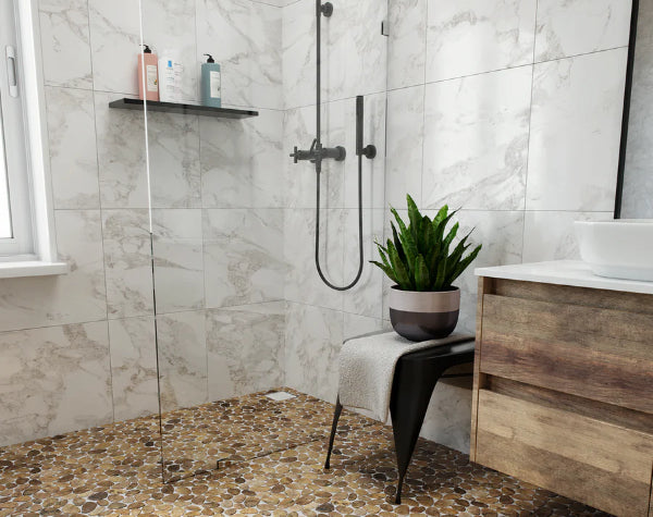 Tan Marble Cobbles Mosaic Hawaii Stone Imports
